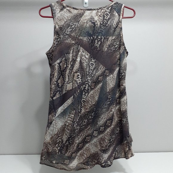 Snakeskin design sleeveless top - Picture 2 of 2